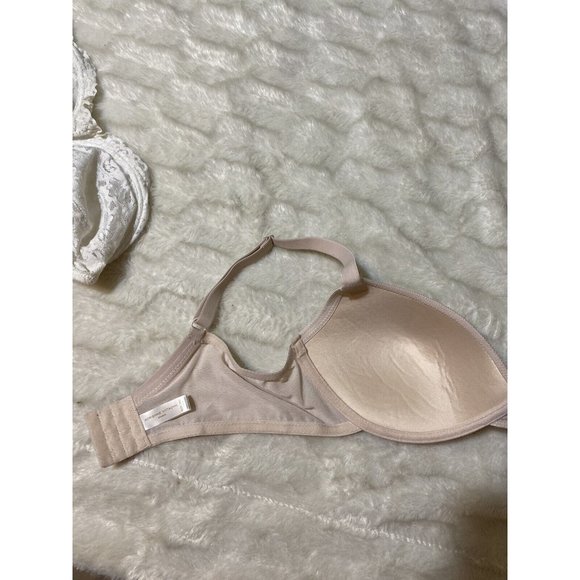 Lot of 2 Bras 38C Women’s Adrienne Vittadini / Daniel Laurent White Beige - Picture 5 of 12
